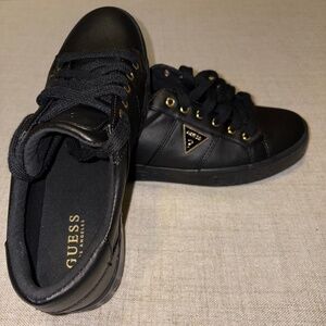 Guess | Women's Sneakers Black with Gold accents | Size 9M